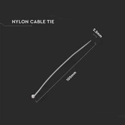 Brida cabluri - 2.5*100mm alba set 100buc