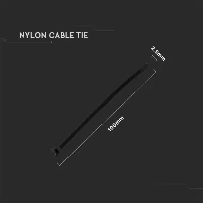 Brida cabluri - 2.5*100mm neagra set 100buc
