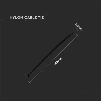 Brida cabluri - 2.5*200mm neagra set 100buc