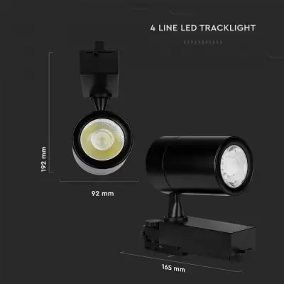 Lampa LED COB pe Sina 35 W corp negru Alb natural