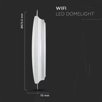 Plafoniera LED Smart 60W 57 cm cu telecomanda - dimabila 3 in 1 compatibila cu Amazon Alexa si Google Home 