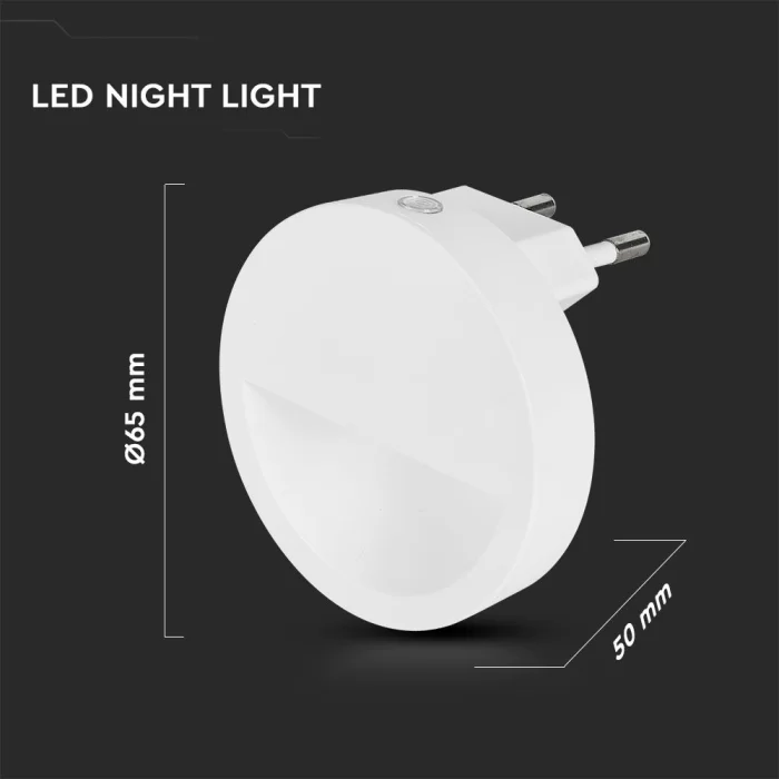 Lampa de veghe LED chip Samsung rotunda alb cald