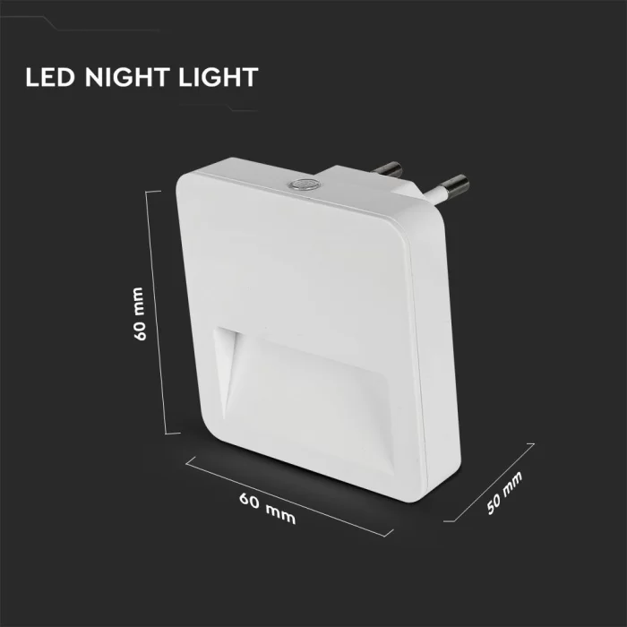 Lampa de veghe LED chip Samsung patrata alb natural