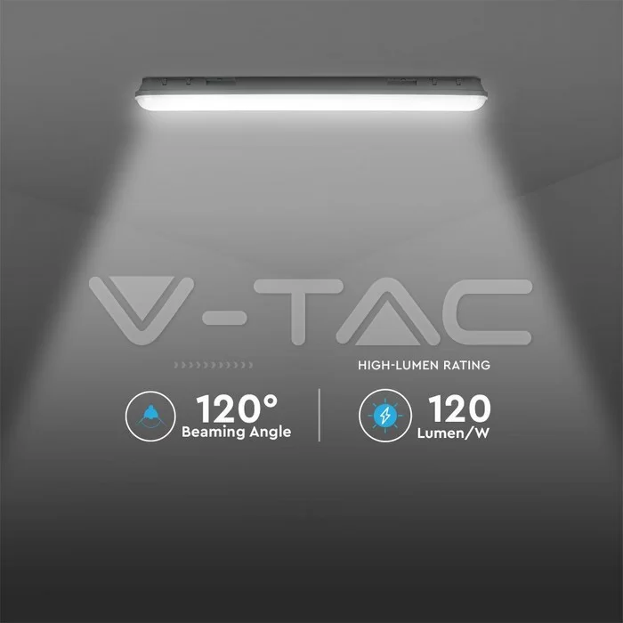 Lampa LED impermeabil Seria M 1500mm 48W alb natural transparent 120LM/W