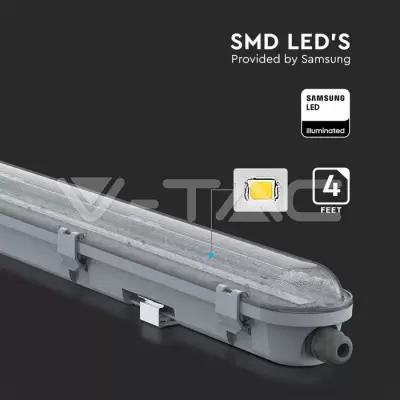 Lampa LED impermeabil Seria M 1200mm 36W alb natural transparent 120LM/W