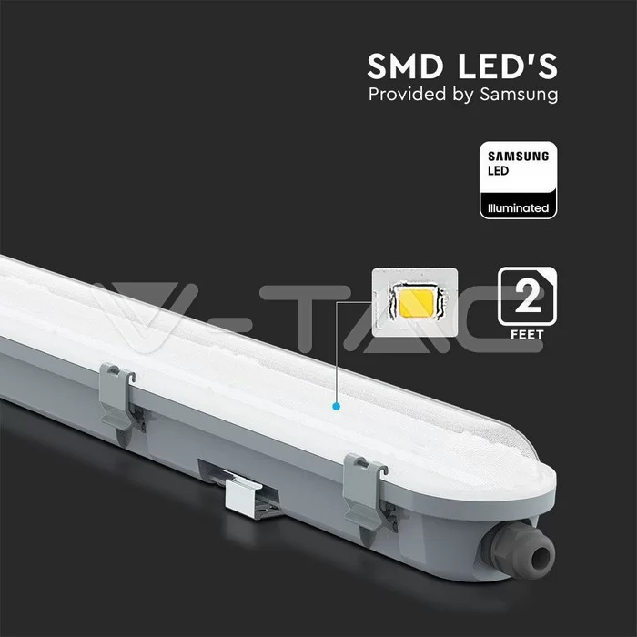 Lampa LED impermeabil Seria M 600mm 18W alb rece mat 120LM/W