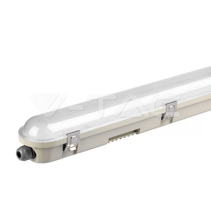 Lampa LED impermeabil Seria M 1500mm 48W alb rece transparent SS clip 120LM/W
