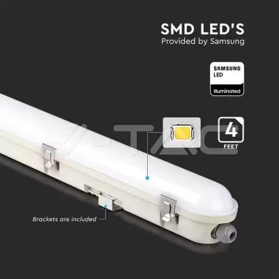 Lampa LED impermeabil Seria M 1200mm 36W alb natural 120LM/W kit emergenta