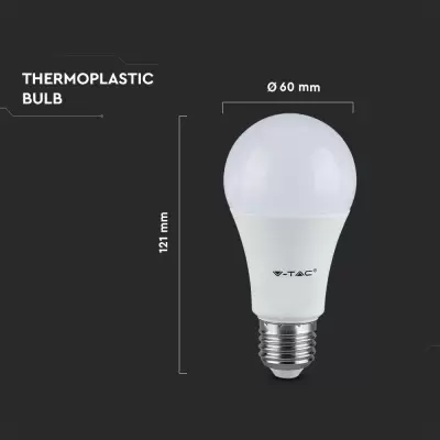 Bec LED 9.5W E27 A60 plastic 160 lm/w alb cald Evolution