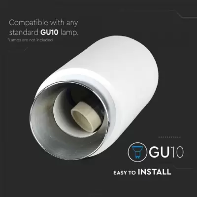 Corp spot GU10 gips metal baza crom 