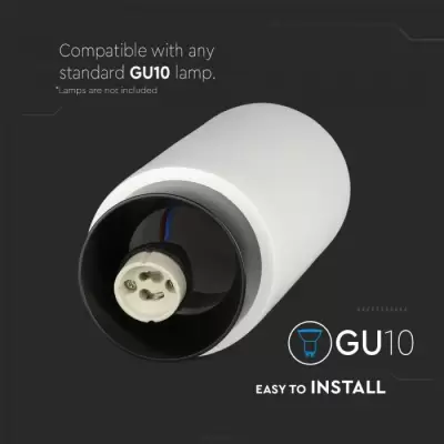 Corp spot GU10 gips metal baza neagra 