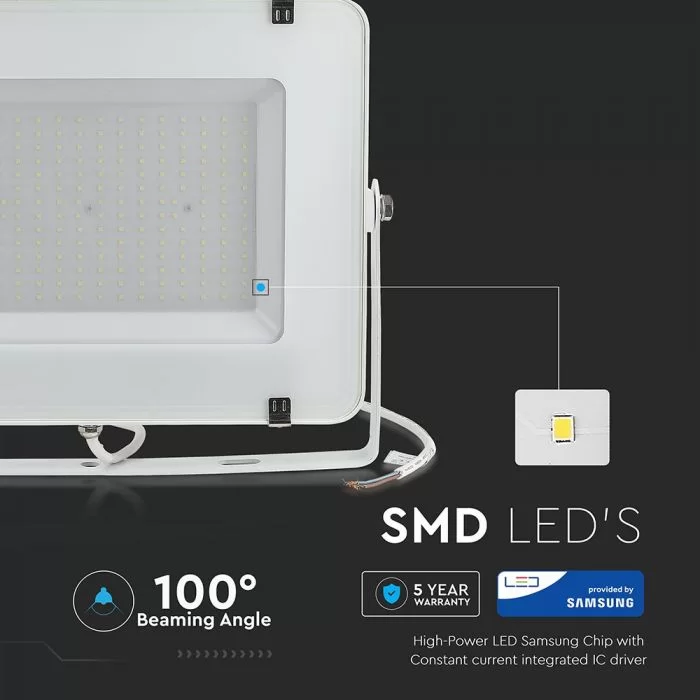 Proiector LED chip Samsung 200W corp alb Alb natural