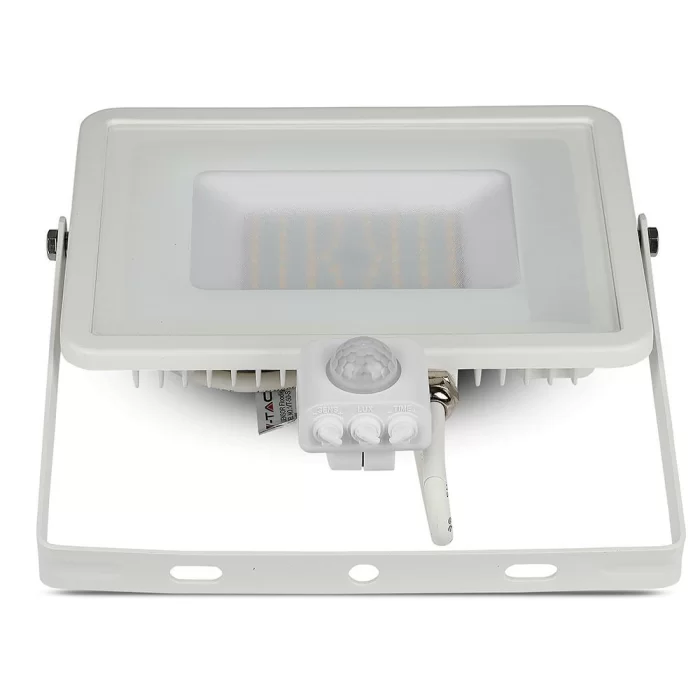 Proiector LED cu senzor 50W corp alb SMD Chip Samsung Alb cald