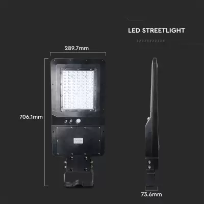 Proiector stradal solar LED 40W Alb rece 120 lm/W