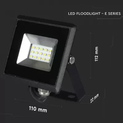 Proiector LED E-Series 10W corp negru Alb rece