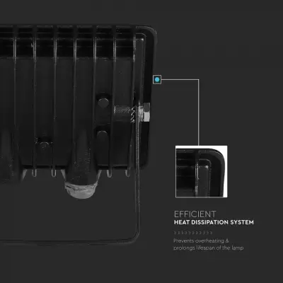 Proiector LED E-Series 10W corp negru Alb rece