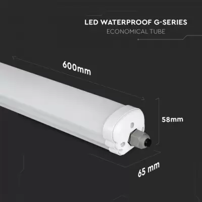 Lampa LED impermeabil Seria G-Economic 600mm 18W alb natural