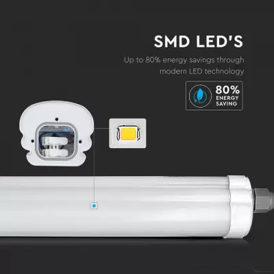 Lampa LED impermeabil Seria G-Economic 1200mm 36W 120lm/ W alb rece
