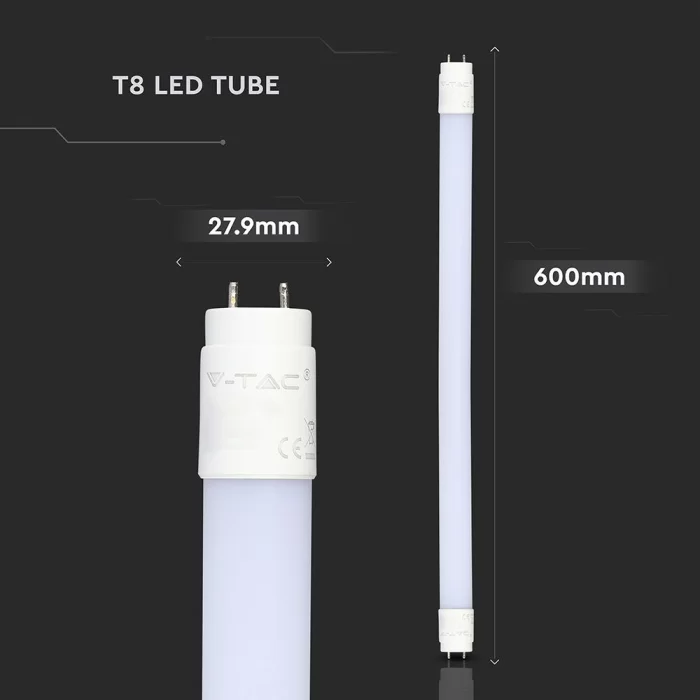 Tub LED T8 7W 60cm nanoplastic Alb rece 140 lm/w