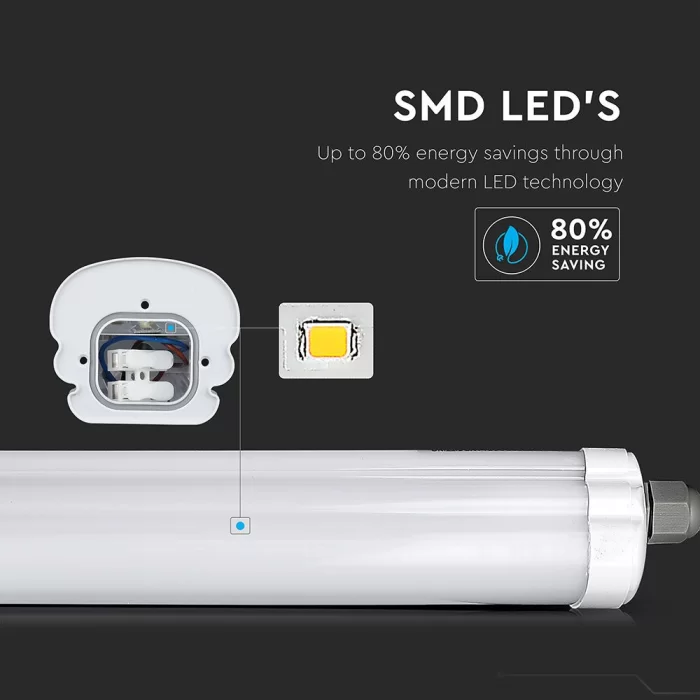 Lampa LED impermeabil Seria X 1200mm 24W alb rece 160 lm/W