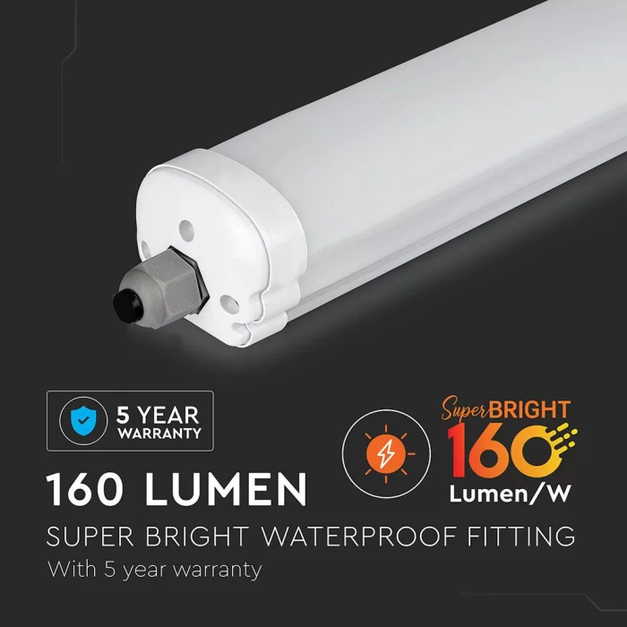 Lampa LED impermeabil Seria X 1200mm 24W alb natural 160 lm/W