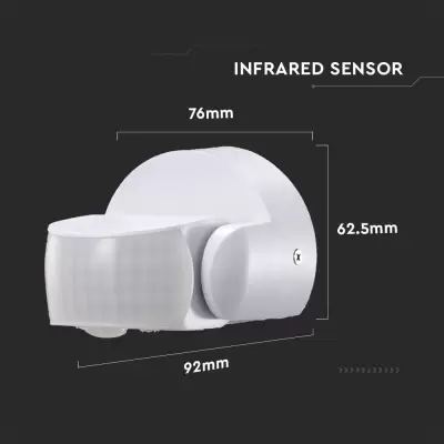 Senzor perete alb IP65
