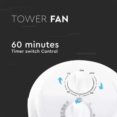 Ventilator vertical LED 45W cu functie oscilare si timer