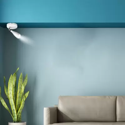Lampa LED aplicata perete 4.5W Alb cald corp Alb cu intrerupator