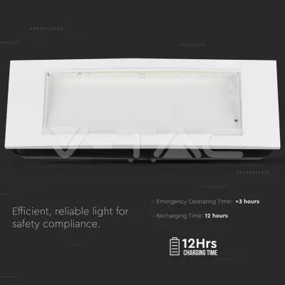 Lampa de urgenta LED chip Samsung 3.8W Alb rece 
