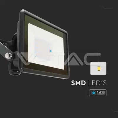 Proiector LED 20W corp negru SMD Chip Samsung conectare etansa Alb cald 