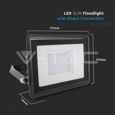Proiector LED 30W corp negru SMD Chip Samsung conectare etansa Alb rece