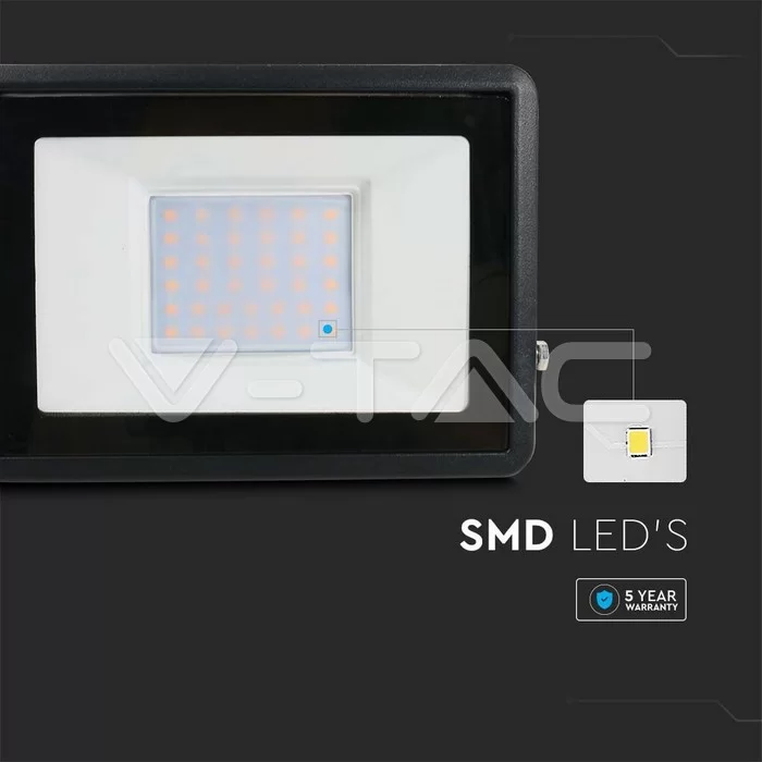 Proiector LED 30W corp negru SMD Chip Samsung conectare etansa Alb natural