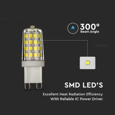 Bec spot LED chip Samsung 3W G9 Plastic Alb rece