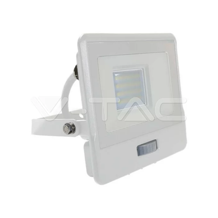 Proiector LED cu senzor PIR 20W corp alb SMD Chip Samsung Alb natural