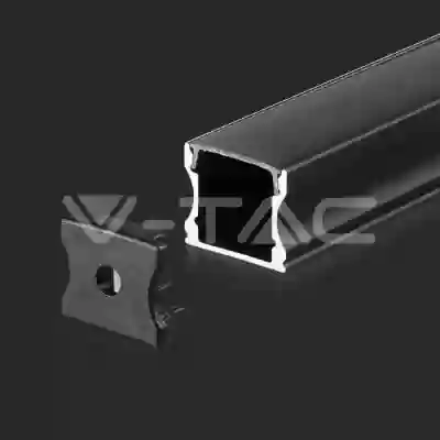 Profil aluminiu 2000 x 17.2 x 15.5 mm negru
