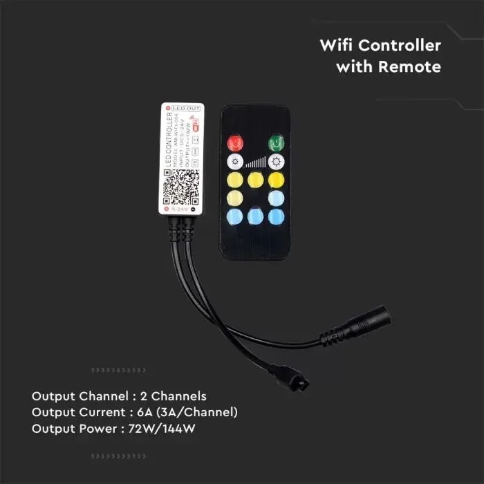 Controller WIFI Smart pentru banda LED 3in1CCT cu Telecomanda 24 Taste