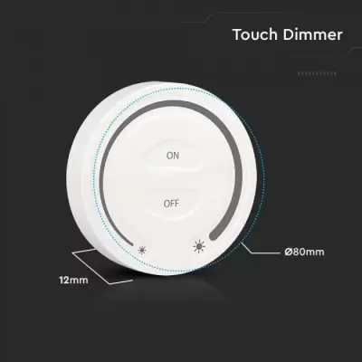 Dimmer touch monocrom Alb