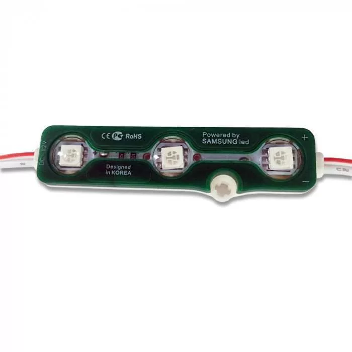 Modul 3 LED-uri SMD5050 Verde IP67  