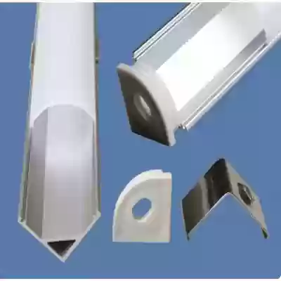 Profil aluminiu ingust cornier - capac mat 2m