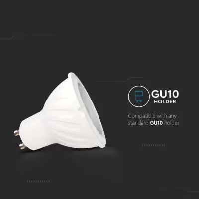 Bec spot LED chip Samsung 6W GU10 cu lupa Alb cald