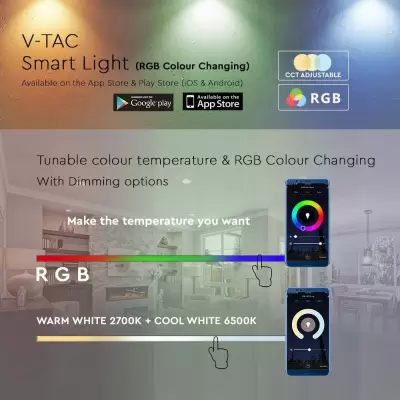 Bec spot LED - 4.5W GU10  smart WIFI RGB+2700K-6500K