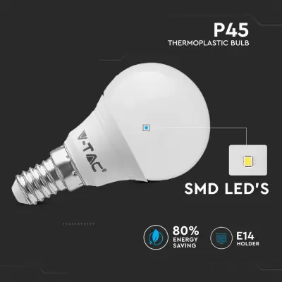 Bec LED 4.5W E14 P45 Alb natural