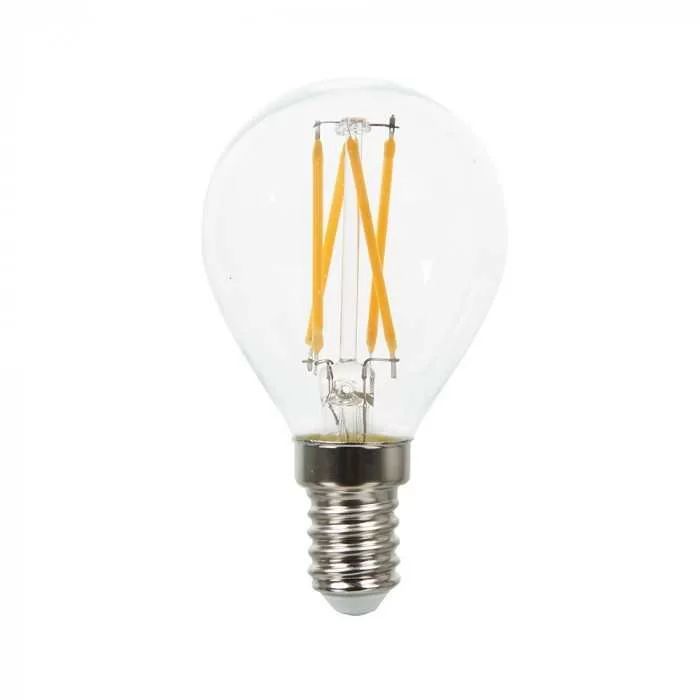 Bec LED filament incrucisat 4W E14 P45 Alb cald