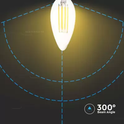Bec LED filament 5.5W E14 dimabil tip lumanare 4000K