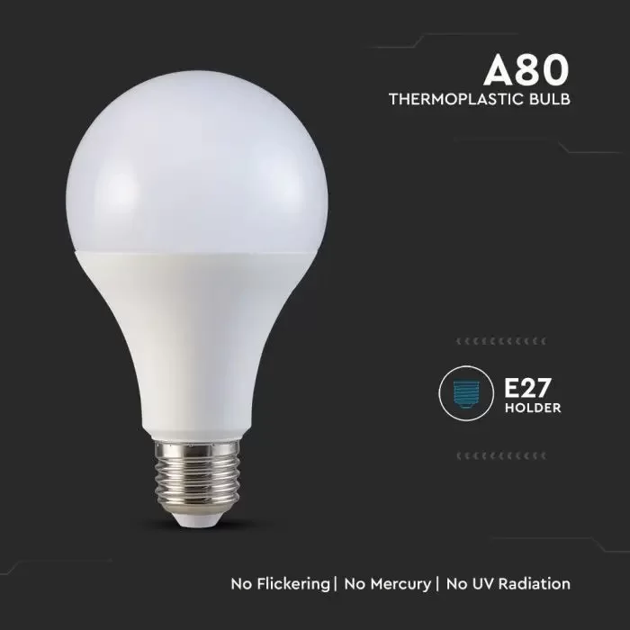 Bec LED chip Samsung 20W E27 A80 plastic Alb cald