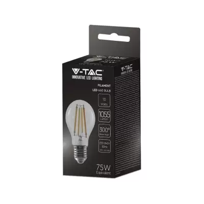 Bec LED filament 10W E27 A60 Alb cald