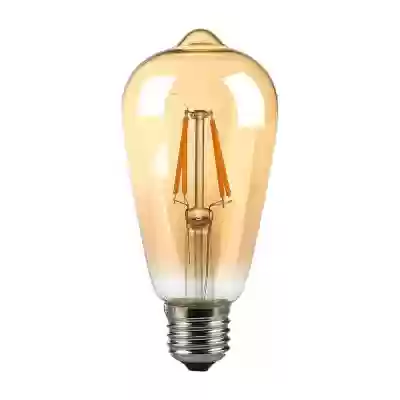 Bec LED filament 8W E27 Amber ST64 Alb cald
