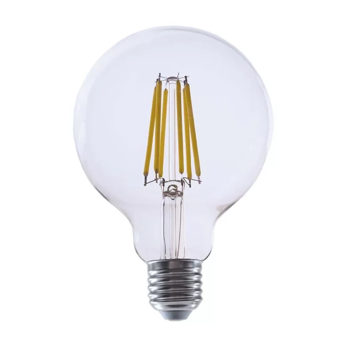 Bec LED filament 4W E27 G95 210lm/w alb cald