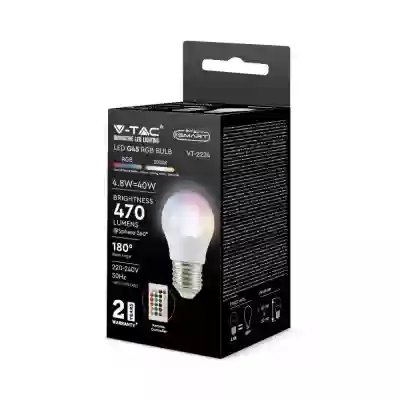Bec LED4.8W E27 G45 RGB +alb cald dimabil cu telecomanda RF