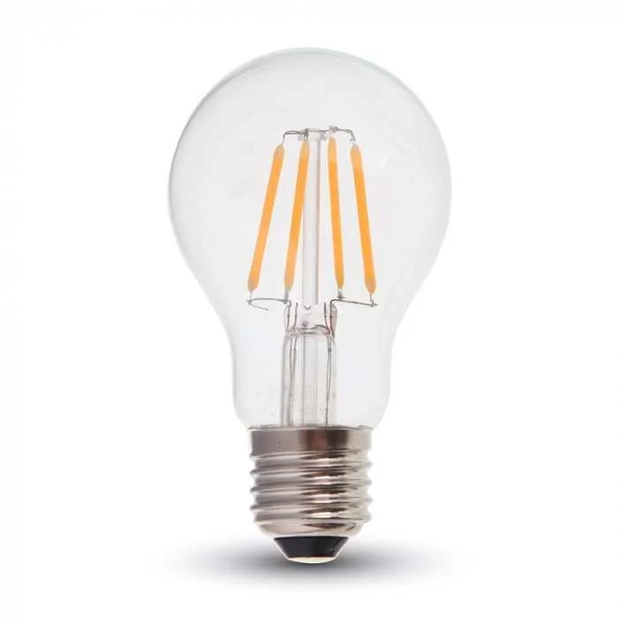 Bec LED filament 4W E27 A60 Alb rece